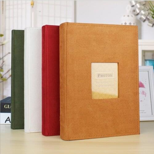 Flannel 6 Inch Photo Album Insert 300 Creative Gift Postcard Red Collection Album Retro Graduation Photo Album