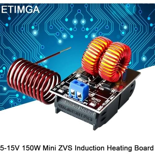 Hot Sale 5-15V 150W Mini ZVS Induction Heating Board Flyback Driver Heater DIY Cooker+ Ignition Coil