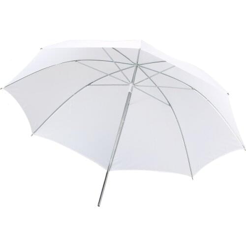 Lightweight 33in 83cm Pro Studio Photography Flash Translucent Soft Lambency Umbrella White Nylon Material Aluminum Shaft