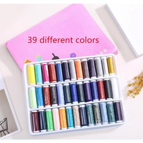 Hot sales ! 39 colors Polyester Sewing Thread set for Sewing Machine Hand Sewing