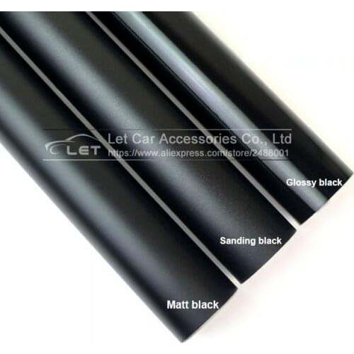 Matte Matt Black glossy black Vinyl Wrap Self Adhesive Air Release Bubble Free Car Styling Membrane Sticker Decal Film