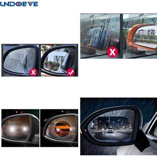 Undoeve Rainproof Car Rearview Mirror Stickers Film Anti Fog Transparent Window Clear Protection Nano Safety Drive car styling
