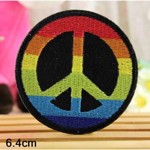 Novelty Peace Embroidery Punk Clothes Patch For Clothing Iron On Patch Motif Applique