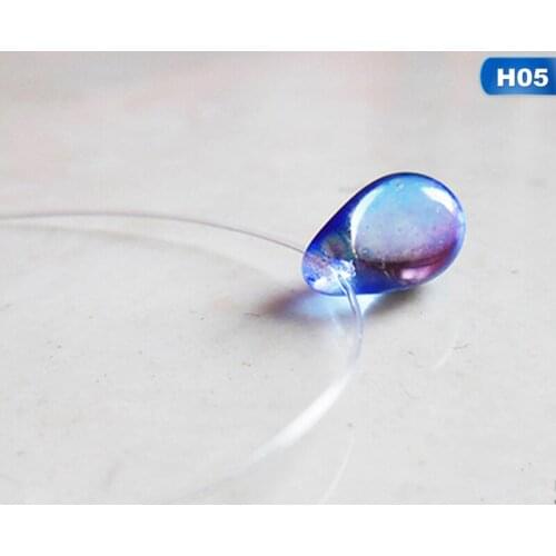 New Romantic Beach Mermaid Necklace Ocean Sea Necklace Invisible Transparent Fishing Line Short Chain Mermaids Tears Necklace