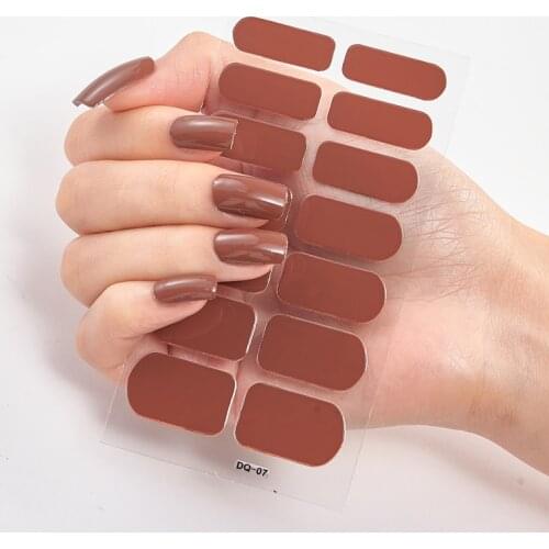 Pure Solid Color Designed Shiny Foil Nail Art Stickers 2020 Designer Nail Decals Nail Decoration Nail Accesoires