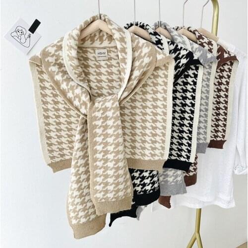 2021 Autumn Warm Fake Collars for Women Small Scarf Shawl Removable Shirt Detachable Collar for Sweater Blouse Decorative