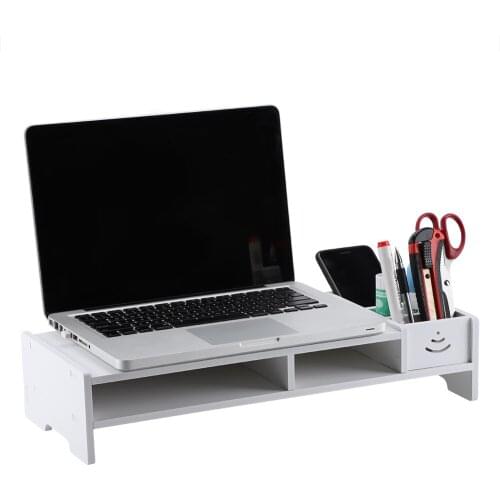 Computer Monitor Riser Laptop PC Stand Home Office Desktop Table Storage Organizer Shelf