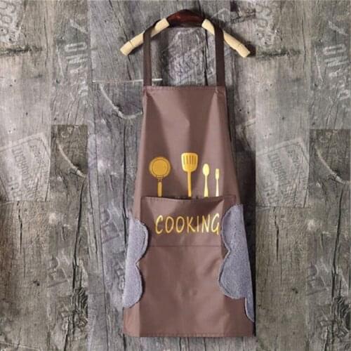 Hand Towel Apron Waterproof And Oil Stain Nordic Fashion Knife Fork Sleeveless Kitchen Gowns Wen and Women Home Work Clothes