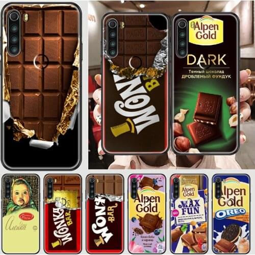 Chocolate Russian Phone case For Xiaomi Redmi Note 7 7A 8 8T 9 9A 9S K30 Pro Ultra black 3D Etui pretty bumper silicone