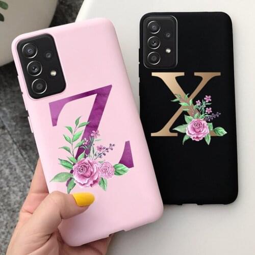 Abbreviated Name Letters Cover For Samsung Galaxy A72 Case Soft Silicone TPU Shockproof Fundas Capa For Samsung A72 A 72 5G A725