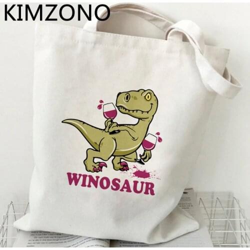 Dinosaur shopping bag eco bolsas de tela bolsa canvas shopper bag boodschappentas ecobag woven net sacolas