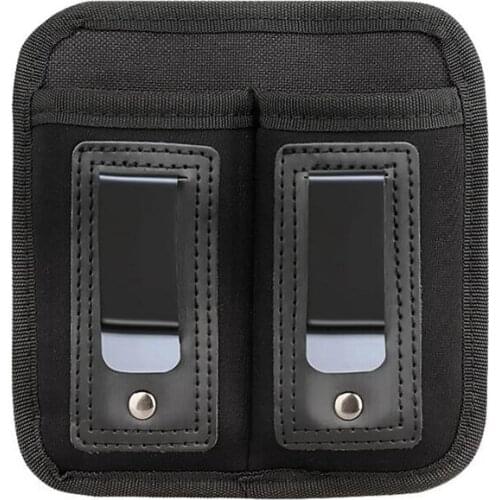 Tactical Military Double Magazine Pouch Universal Pistol Fast Mag Pouch 9mm Concealed Carry Mag Case with Clip for Glock 19 21