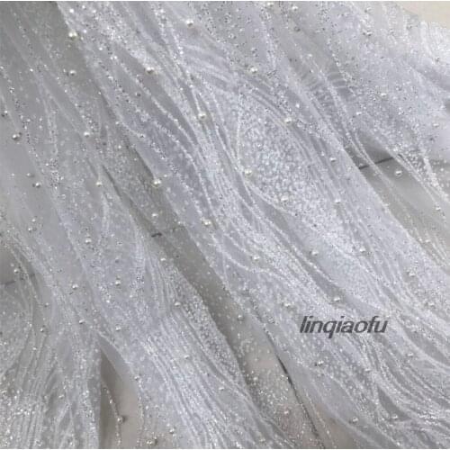 Bronzing silver gray hot drilling nail pearl sequin evening dress fabric