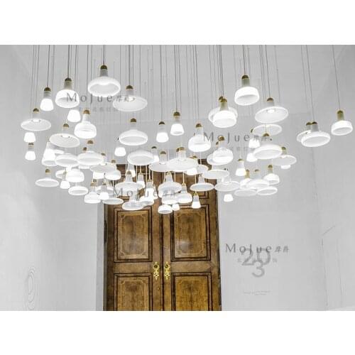 Creative Nordic art shadow bar glass LED single head pendant lamp