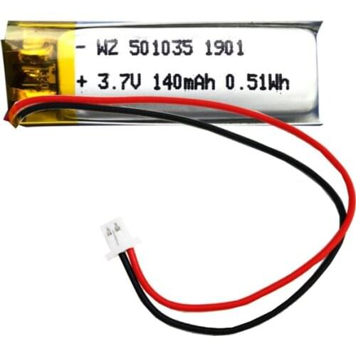 501035-140mah mini headphone smart bracelet small table lamp 3.7V rechargeable polymer lithium battery