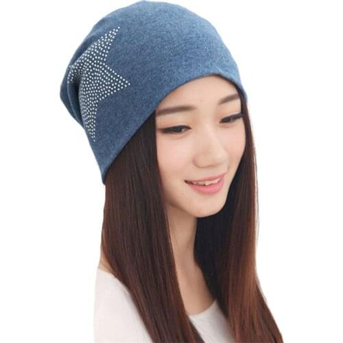 YGYEEG Girl Beauty Beanie Designer Customized Novelty Winter Hats For Women Bling Crystal Pattern Casual Skullies Hat Woman