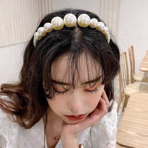 New Vintage Women Girls Pearls Hairband Elegant Headband Hair Holder Headwear Head Band Hair Band Sweet Hair Accessories