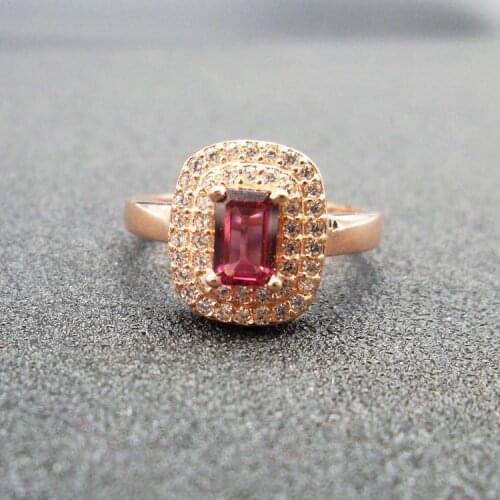 925 sterling silver Garnet Rings natural stone gift for women Rings Fashion sterling-silver-jewelry