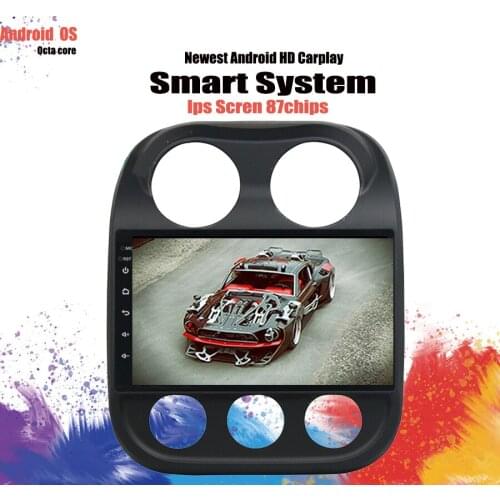 10.1" 6+128GB Android 10.0 for Jeep Compass 2010-2016 Car DVD GPS Navigation Radio Audio Video Multimedia Head Unit System
