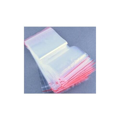 100PCS Grip Self Press Zip Lock Bags Clear 2MIL Poly Bag Reclosable Plastic Small Baggies Gift Candies Packing Bags 6X9CM