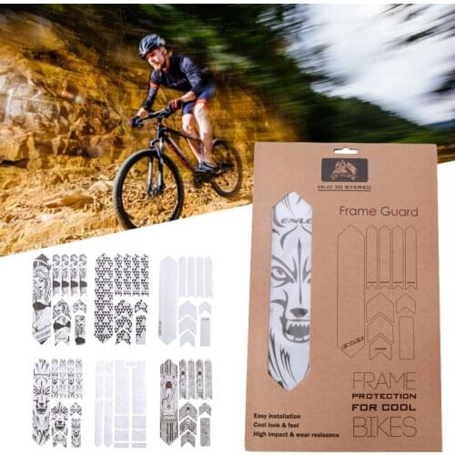 3D Road Bicycle Paster Frame Scratch-Resistant Protector MTB Bike Best Glue Removeable Stickers Anti-Skid Push Guard Frame Cover