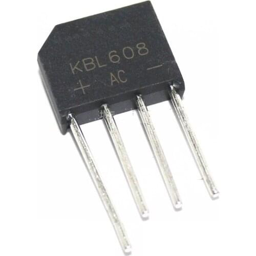 5PCS/LOT KBL608 KBL 608 Bridge Pile 6A 800V Flat Bridge Rectifier New