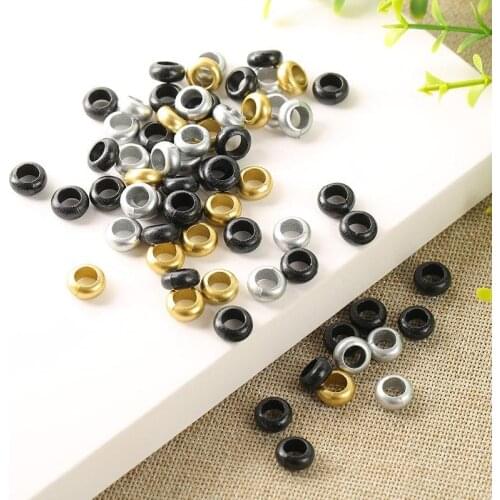 50pcs Hair Braiding Rings Beads Cuffs Tubes Charms Dreadlock Dread Hair Braider Jewelry Hair Decoration Tools Accessories Beads