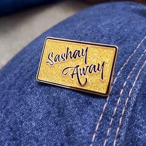 Sashay Away Rupaus Drag Race Glitter Enamel Brooch Pins Badge Lapel Pin Brooches Alloy Metal Fashion Jewelry Accessories