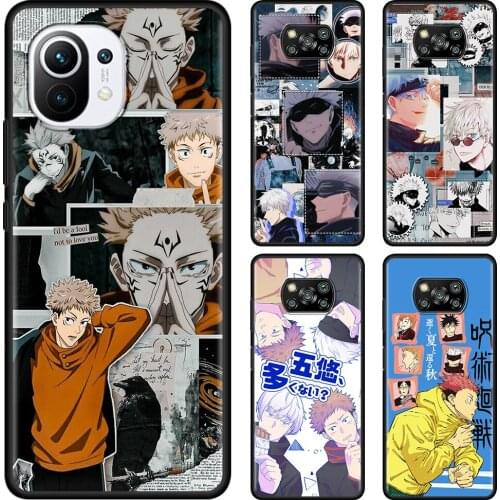 Case for Mi Poco F3 X3 GT X3 NFC Fundas Jujutsu Kaisen anime Smartphone Coque For Xiaomi Poco F3 M3 X3 NFC F1 Shell TPU Bag