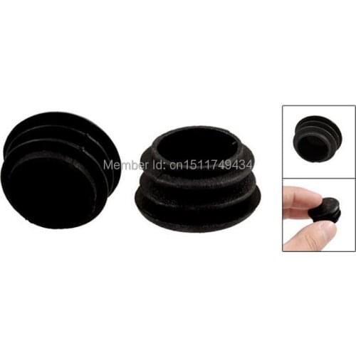 Furniture 25mm Diameter Black Plastic Screw Type Caps Covers 50 Pcs