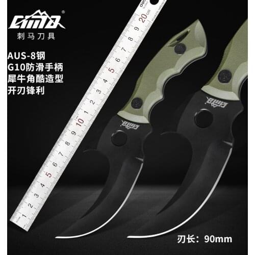 CIMA G303 survival Fixed Blade Knife Large Stainless Steel Blade Full Tang Handle Tactical Knife
