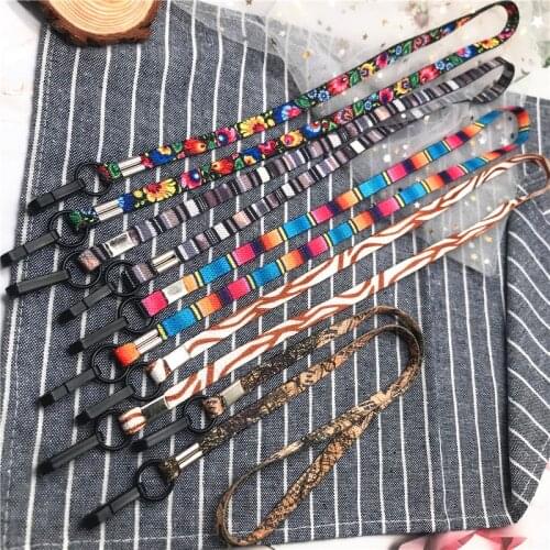 Colorful Flower Graffiti Face Mask Lanyard Handy Convenient Holder Rope Anti-Lost Mask Hanging Worker Neck Rope Nurse Accessorie