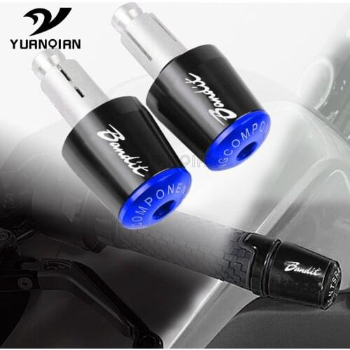 For Suzuki GSF 250 400 1200 1250 600 600S 650 650N BANDIT 650S 7/8" 22mm Motorcycle Handlebar Grips End Handle Bar Cap End Plug