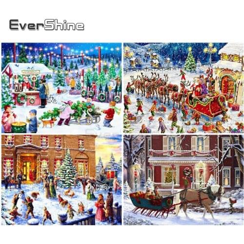 EverShine 5D Diamond Painting Landscape Cross Stitch Full Square Diamond Embroidery Sale Art Christmas Decoration For Home