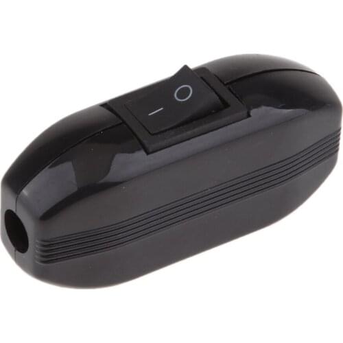 Pack of 1 ) Inline On/Off Button Table Lamp Desk Light Cord Switch,250V 6A