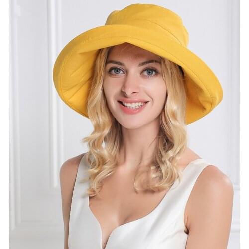 Summer Folding Sun Protection Hat Women Travel Leisure Sunshade Sunscreen Hats Female Beach Anti-ultraviolet Visor Cap H6854