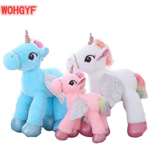 1pc 60cm Cute Plush Unicorn Pillow Toys Soft Plush Animals Horse Cushions Toy Decorations Gifts For Girls And Kids