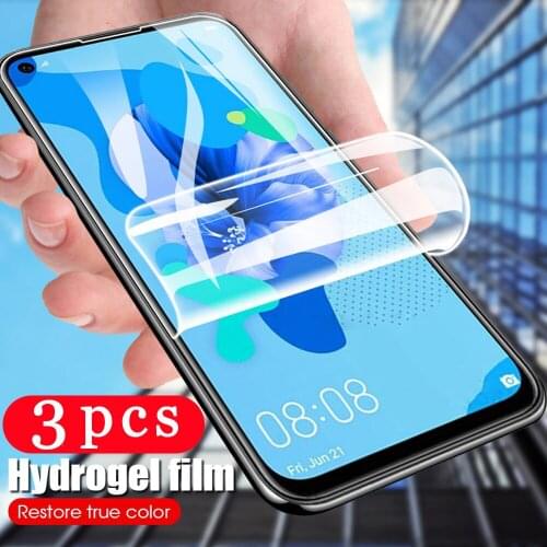 3Pcs soft full cover hydrogel film for huawei nova 3 3i 3E 4 4E 5 5i pro 5T 5Z Not Glass protective phone screen protector film