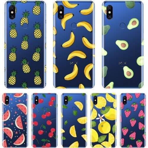 Soft Silicone Phone Case For Xiaomi Mi Max 1 2 3 Pineapple Avocado Banana Fruit Lemon Back Cover For Xiaomi Mi Note Mix 1 2 2S 3