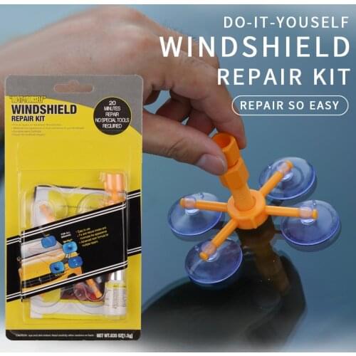 Car Windshield Repair Kits Quick Fix Car Cracked Glass Windscreen Repair Tools Kit Resin Sealer DIY Auto Window Screen Polishing