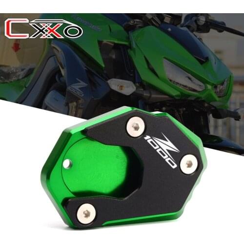 Latest Aluminum Kickstand Extension Pad Motorcycle Side Stand Plate For KAWASAKI Z1000 Z1000sx z1000 sx 2011-2017 2018 2019