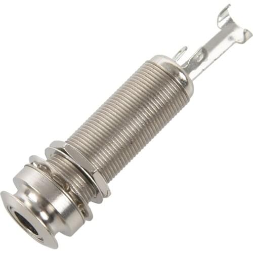 New 10PCS Guitar Pickup Endpin Output Jack Nickel Strap Lock Chrome