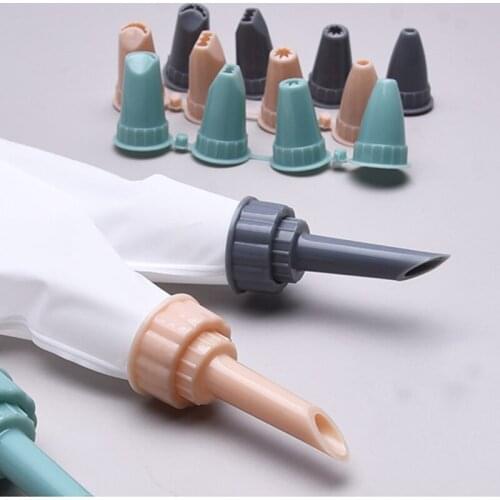 New Cake Cookie Cream Cheese Squeezing Nozzles Set 1Pcs Pastry Bags +5Pcs Icing Piping Nozzles Kitchen Baking Decorating Tools