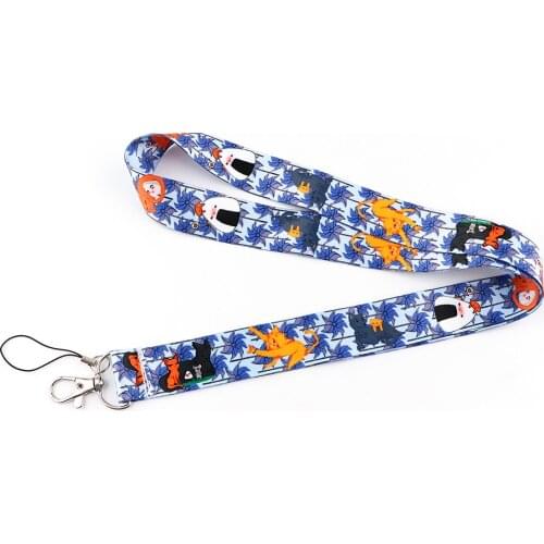 PC3283 Cute Onigiri Sushi Cat Cartoon Icons Style Anime Lovers Key Chain Lanyard Neck Strap for USB Badge Holder DIY Hang Rope