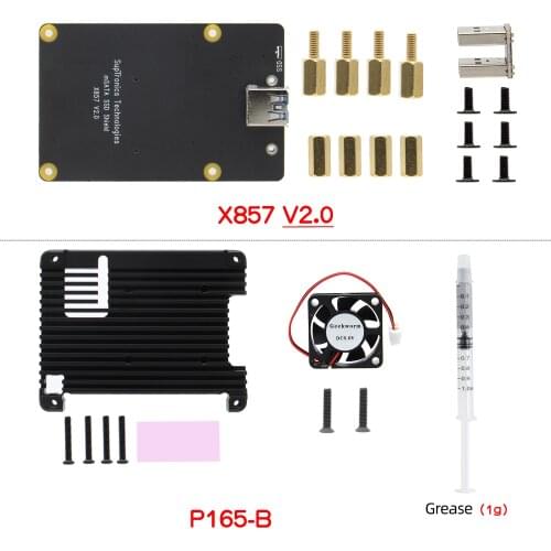 Raspberry Pi 4 Model B mSATA SSD Storage Expansion Board, X857 V2.0 Shield for Raspberry Pi 4 B