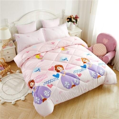 Disney Sofia Princess Quilts Cartoon Winter Thick Warm Blanket Bedding Comforter Spring Autumn Bedroom Soft Cuvet with Filling