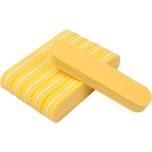 100pcs/lot Professional Nail File mini Yellow Nail File Sponge Buffer Lime Nail Art Tips Manicure Nagelvijl Sanding Polish Tools
