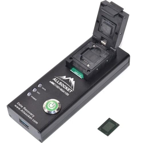 USB3.0 eMMC100 socket, for BGA100 testing, Nand flash Size 14x18mm, 12x18mm Pitch 1.0mm eMMC Reader Programmer socket Adapter