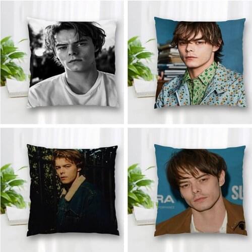 Hot Sale Custom Charlie Heaton Square Pillowcase Zipper Double-Sided Pillowcase Living Room Bedroom Multi-Size 35x35cm 60x60cm