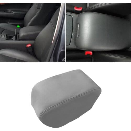Gray Center Armrest Leather Cover For Infiniti G35 2002 2003 2004 2005 2006 2007 Central Armrest Box Panel Cover Sticker Trim
